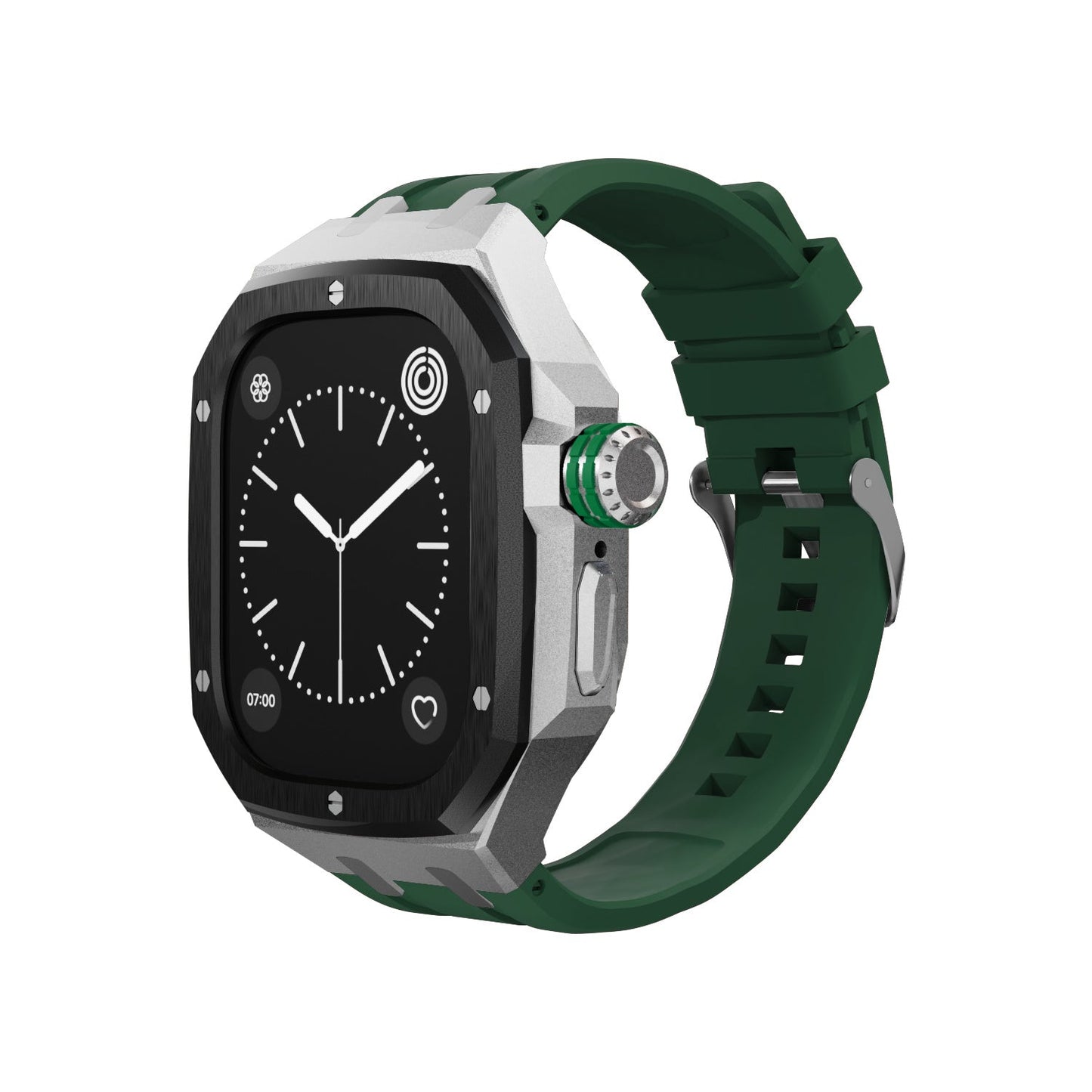 AP6008 Retrofit Kits - Black Silver Armor Apple Watch Case