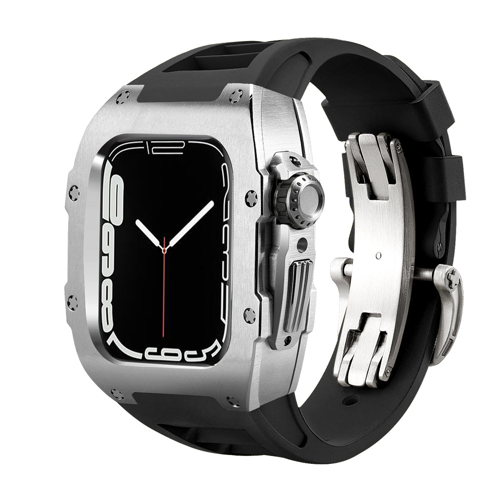 RM7002 Series - Silver Tank Apple Watch Case