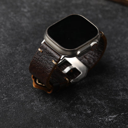 Handmade Vintage Leather Strap For Apple Watch