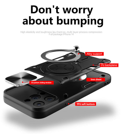 Shockproof Protective Case with Slide Camera Cover For Iphone