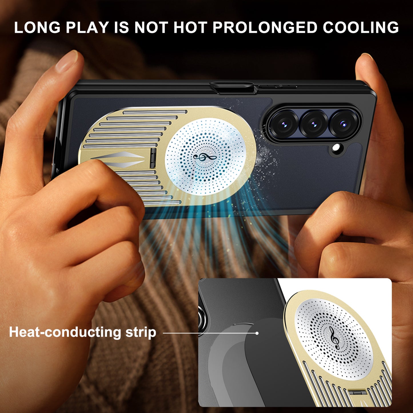 Graphene Heat Dissipation Bracket Magnetic Phone Case