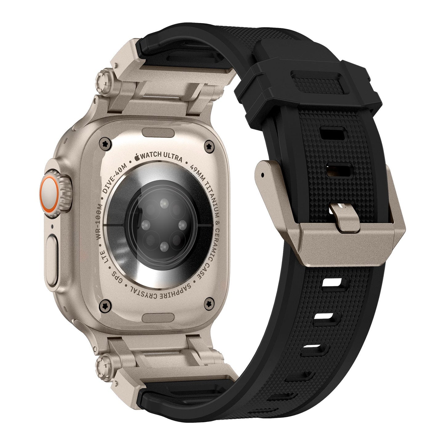 Explorer Rubber Band With Titanium Adapter For Apple Watch