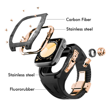 RM7013 Carbon Fiber Gold Leaf Series - Dark Tank Pro Apple Watch Case