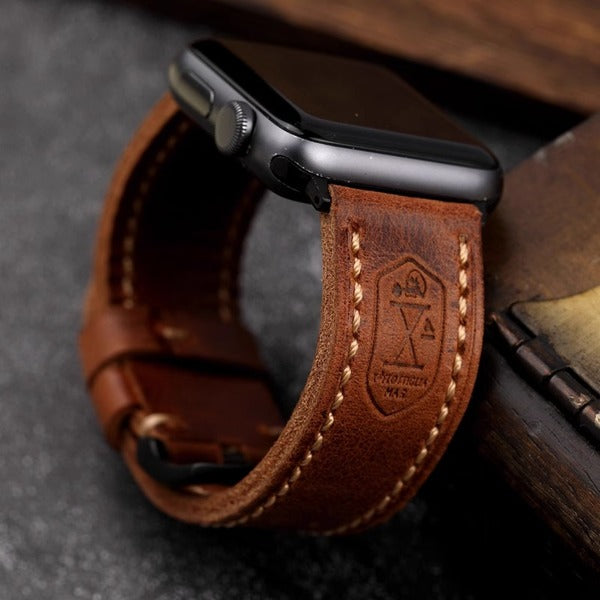 Handmade Vintage Leather Apple Watch Band