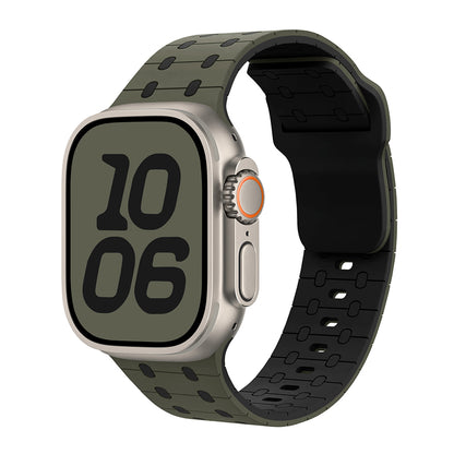 Two-Color Magnetic Silicone Band For Apple Watch