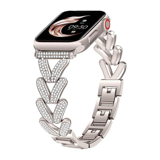 Diamond-encrusted Stainless Steel Band