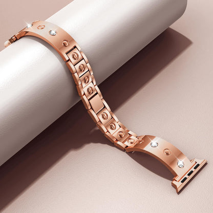 Diamond-studded metal buckle Bracelet For Apple Watch