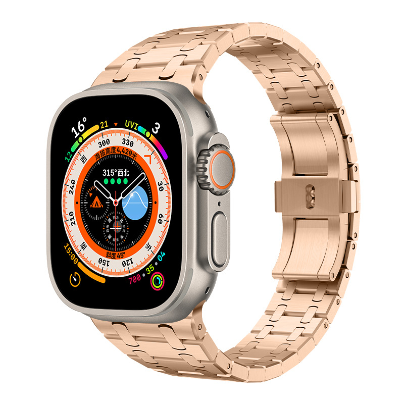 NEW AP Stainless Steel Double Chain Refit Band For Apple Watch