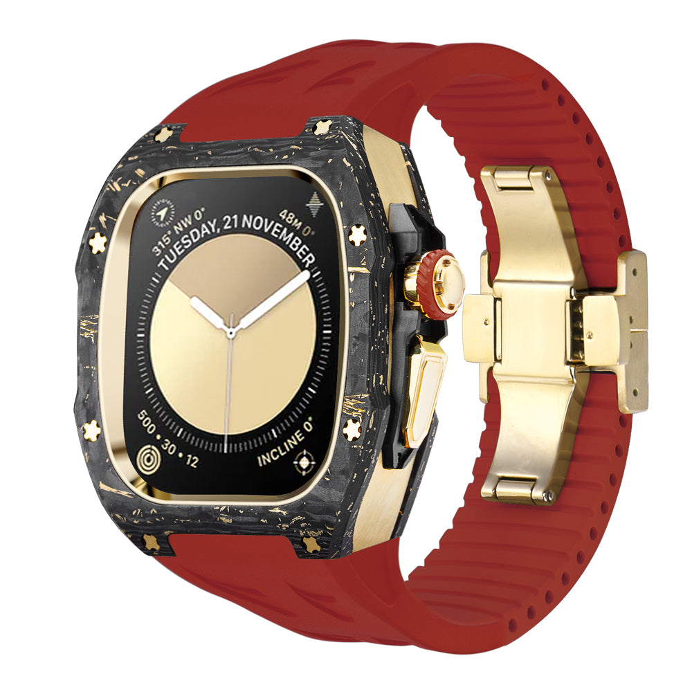 RM7006 Carbon Fiber Gold Leaf Series - Dark Tank Pro Apple Watch Ultra Case