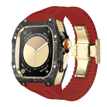 RM7006 Carbon Fiber Gold Leaf Series - Dark Tank Pro Apple Watch Ultra Case