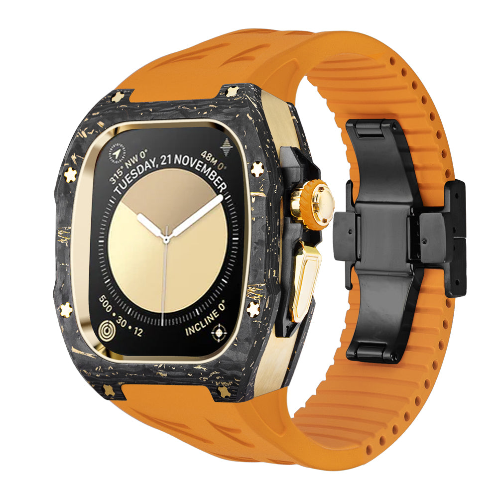 RM7006 Carbon Fiber Gold Leaf Series - Dark Tank Pro Apple Watch Ultra Case