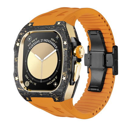 RM7006 Carbon Fiber Gold Leaf Series - Dark Tank Pro Apple Watch Ultra Case
