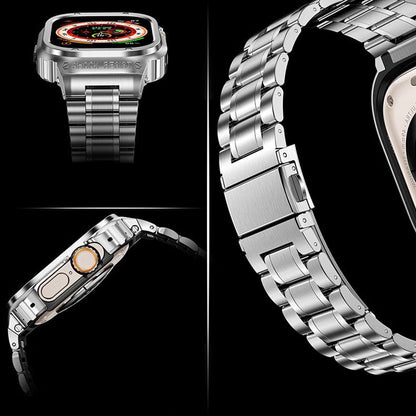 Stainless Steel Band With Case For Apple Watch