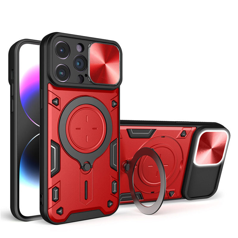 Shockproof Protective Case with Slide Camera Cover For Iphone