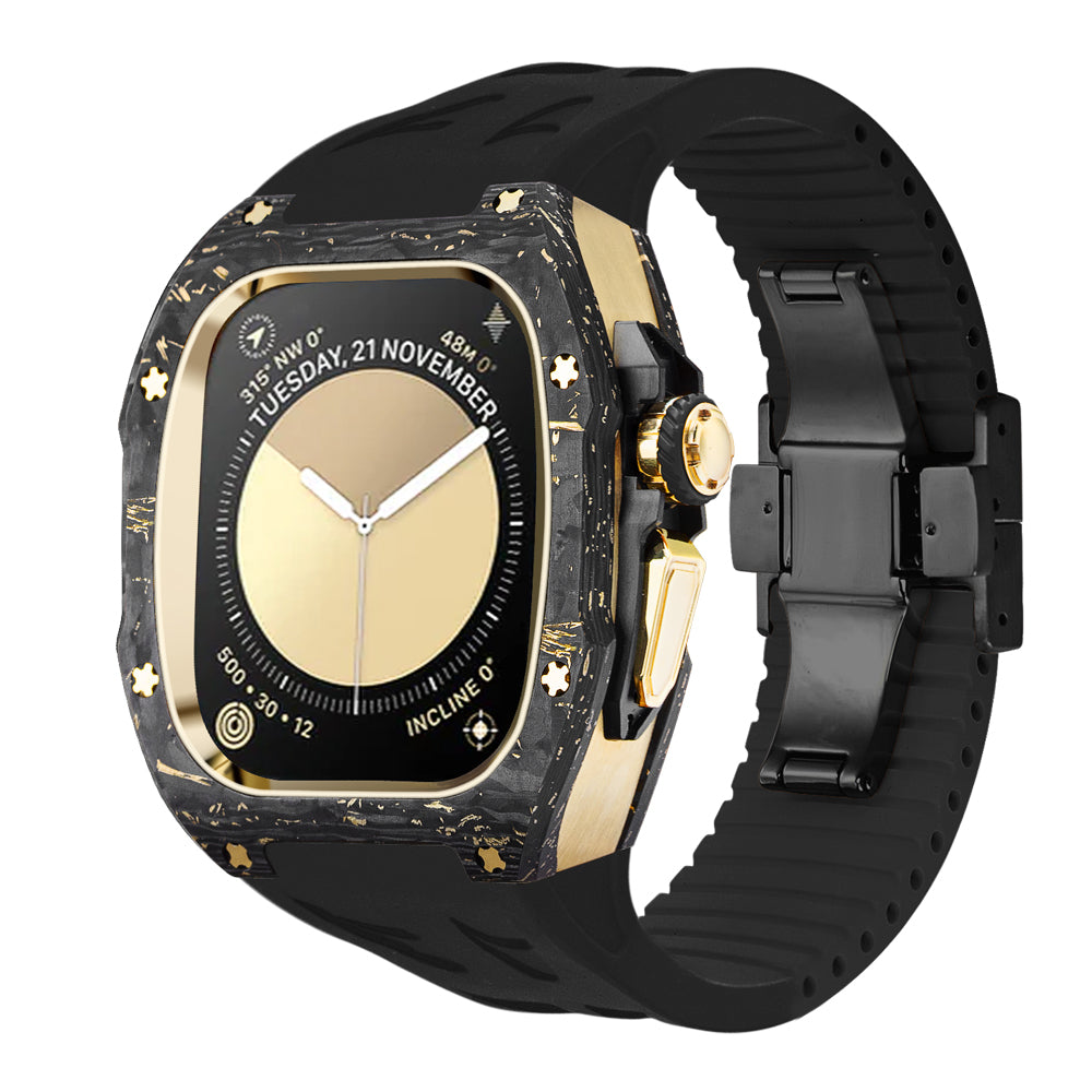 RM7006 Carbon Fiber Gold Leaf Series - Dark Tank Pro Apple Watch Ultra Case