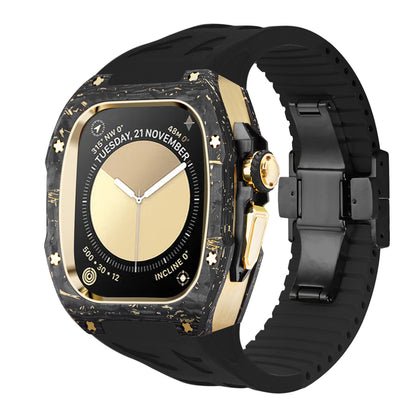 RM7006 Carbon Fiber Gold Leaf Series - Dark Tank Pro Apple Watch Ultra Case