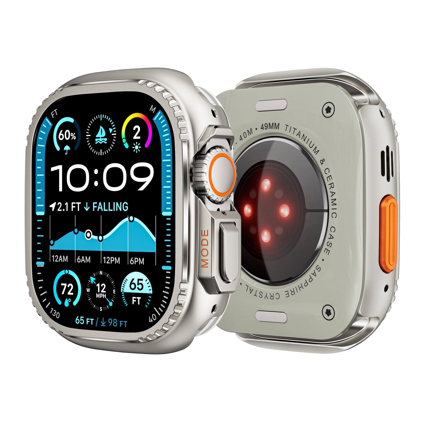 Rugged Titanium Alloy Case For Apple Watch