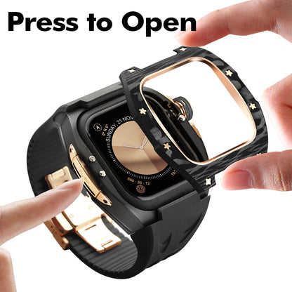 RM7013 Carbon Fiber Gold Leaf Series - Dark Tank Pro Apple Watch Case