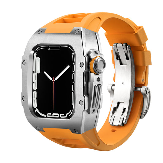 RM7002 Series - Silver Tank Apple Watch Case