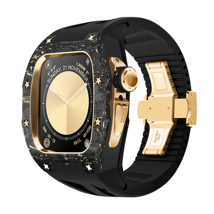 RM7013 Carbon Fiber Gold Leaf Series - Dark Tank Pro Apple Watch Case