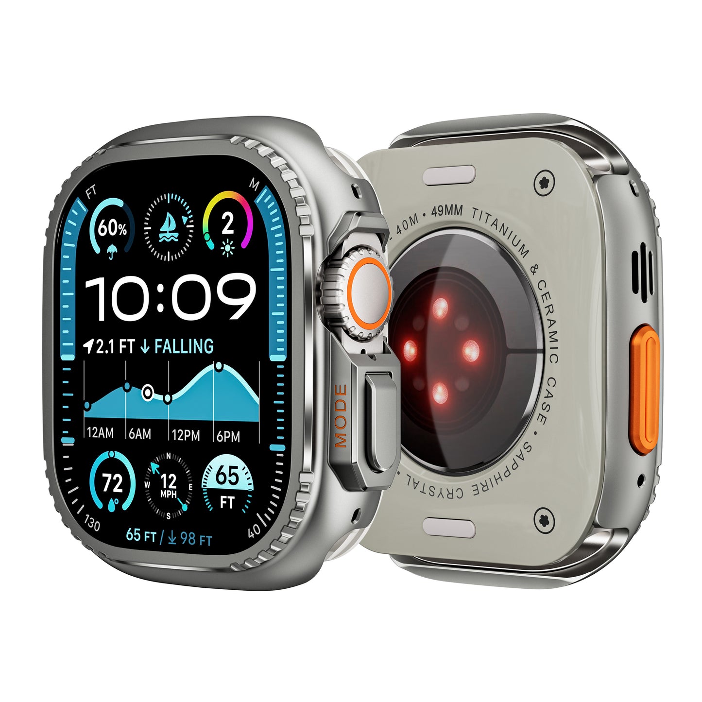 Rugged Titanium Alloy Case For Apple Watch