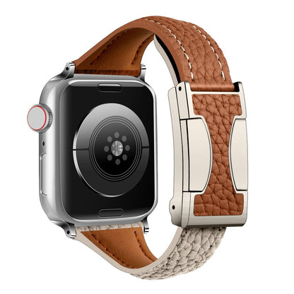 Leather Magnetic Buckle Band for Apple Watch