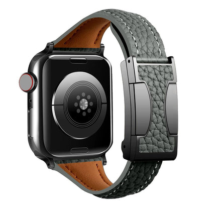 Leather Magnetic Buckle Band for Apple Watch