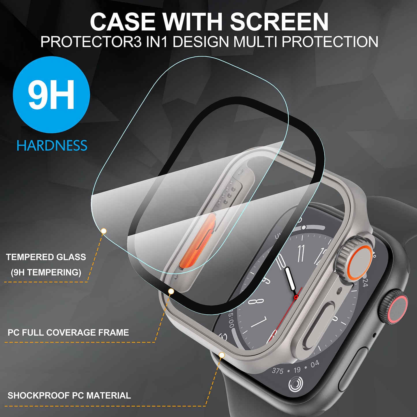 Ultra-thin & Waterproof Case with Tempered Glass Film