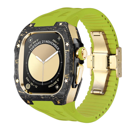RM7006 Carbon Fiber Gold Leaf Series - Dark Tank Pro Apple Watch Ultra Case