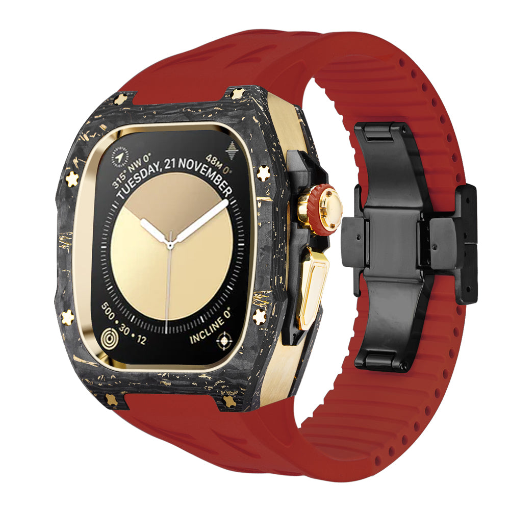 RM7006 Carbon Fiber Gold Leaf Series - Dark Tank Pro Apple Watch Ultra Case