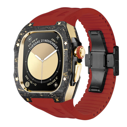 RM7006 Carbon Fiber Gold Leaf Series - Dark Tank Pro Apple Watch Ultra Case