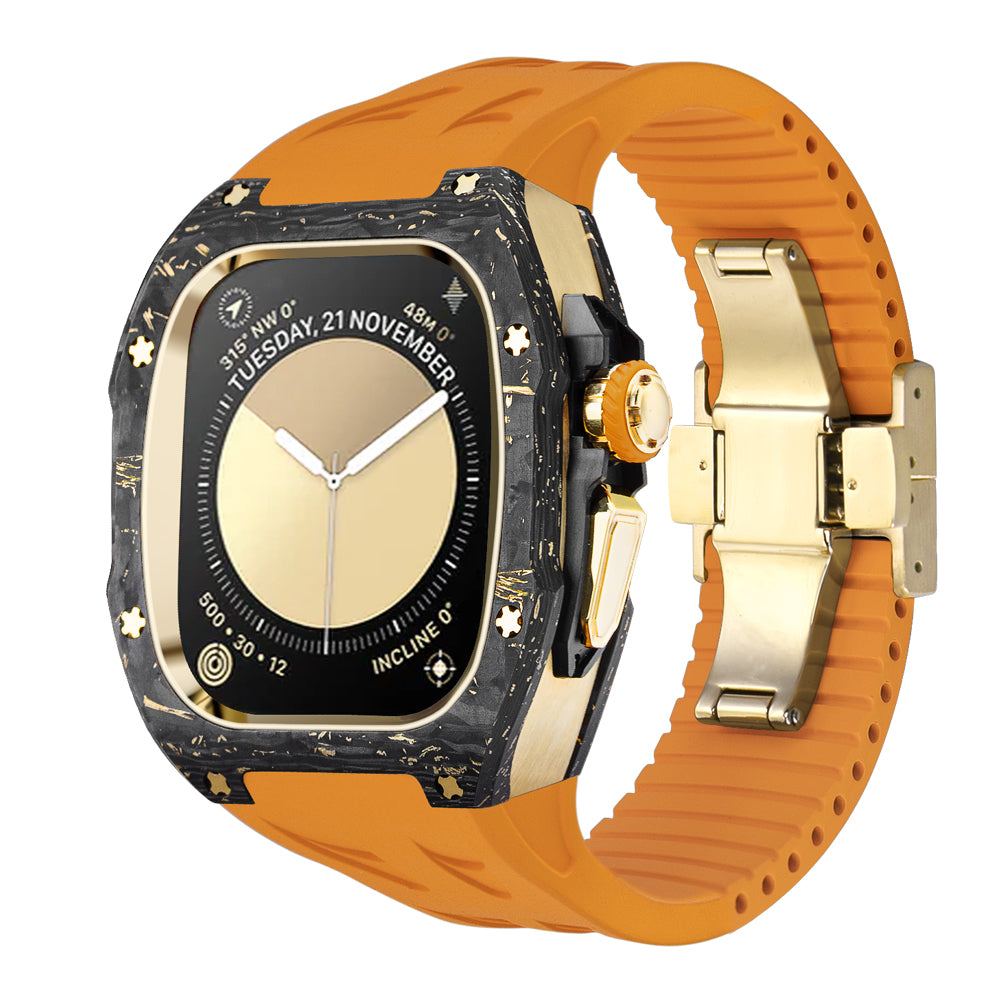 RM7006 Carbon Fiber Gold Leaf Series - Dark Tank Pro Apple Watch Ultra Case