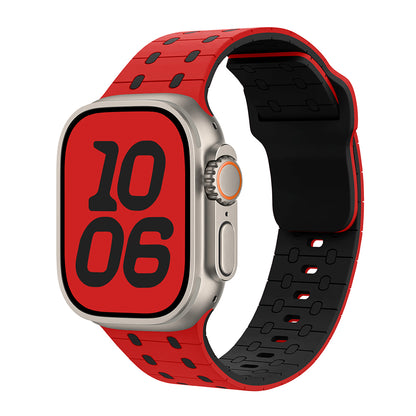 Two-Color Magnetic Silicone Band For Apple Watch