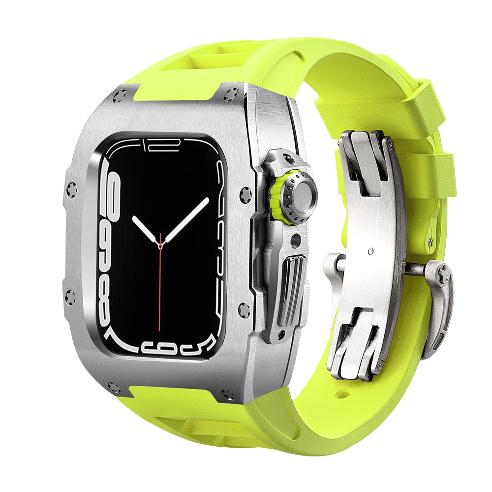 RM7002 Series - Silver Tank Apple Watch Case