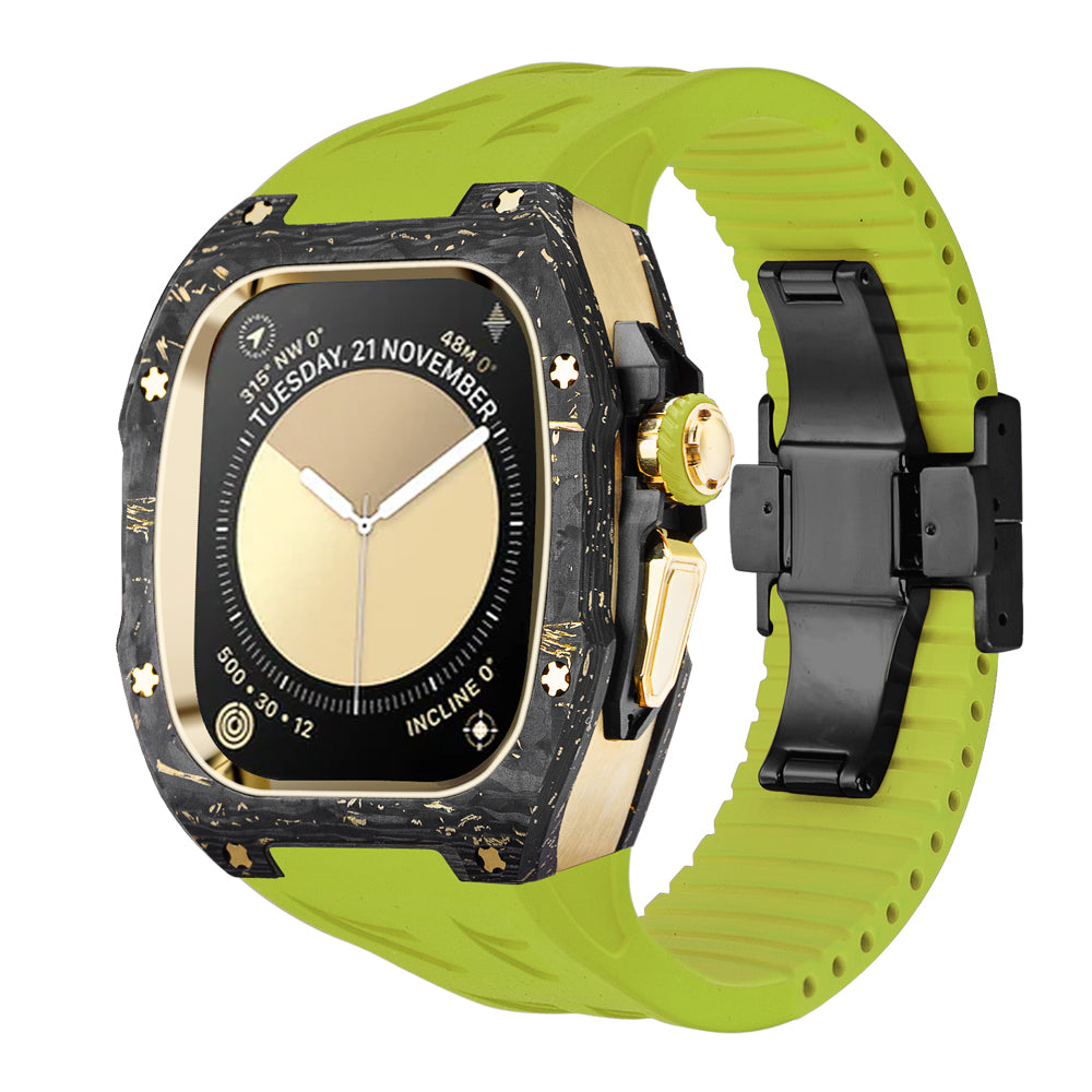 RM7006 Carbon Fiber Gold Leaf Series - Dark Tank Pro Apple Watch Ultra Case
