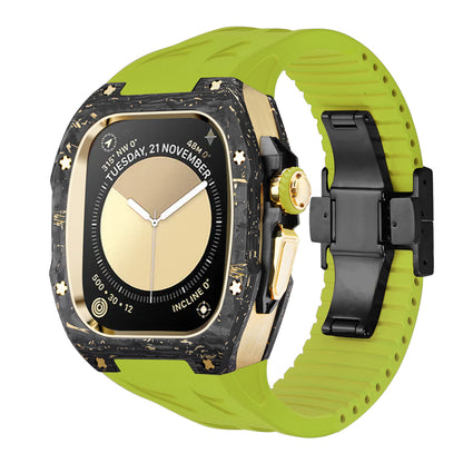 RM7006 Carbon Fiber Gold Leaf Series - Dark Tank Pro Apple Watch Ultra Case